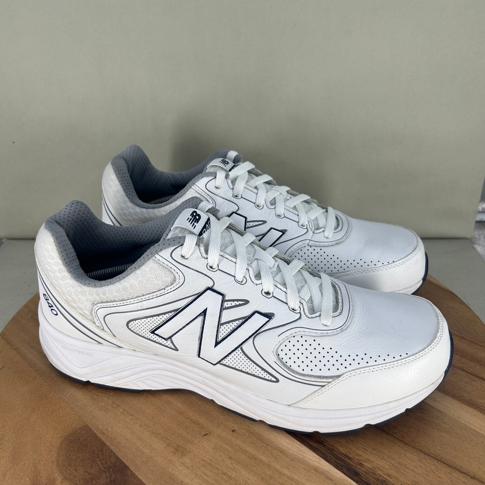 New Balance 840 Mens Walking Shoes White Navy MW840WT2 Size 14 2E Wide